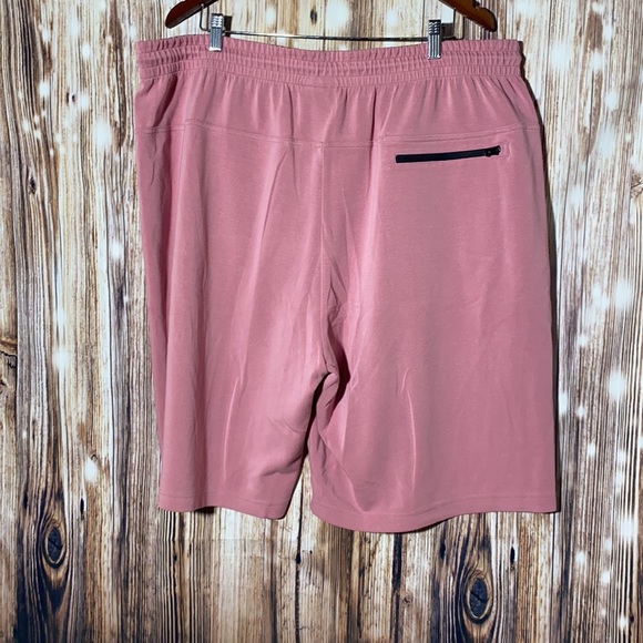 Men's DXL Society of One Casual Drawstring 2XL Zip Pockets Salmon 2XL Shorts - Picture 3 of 7